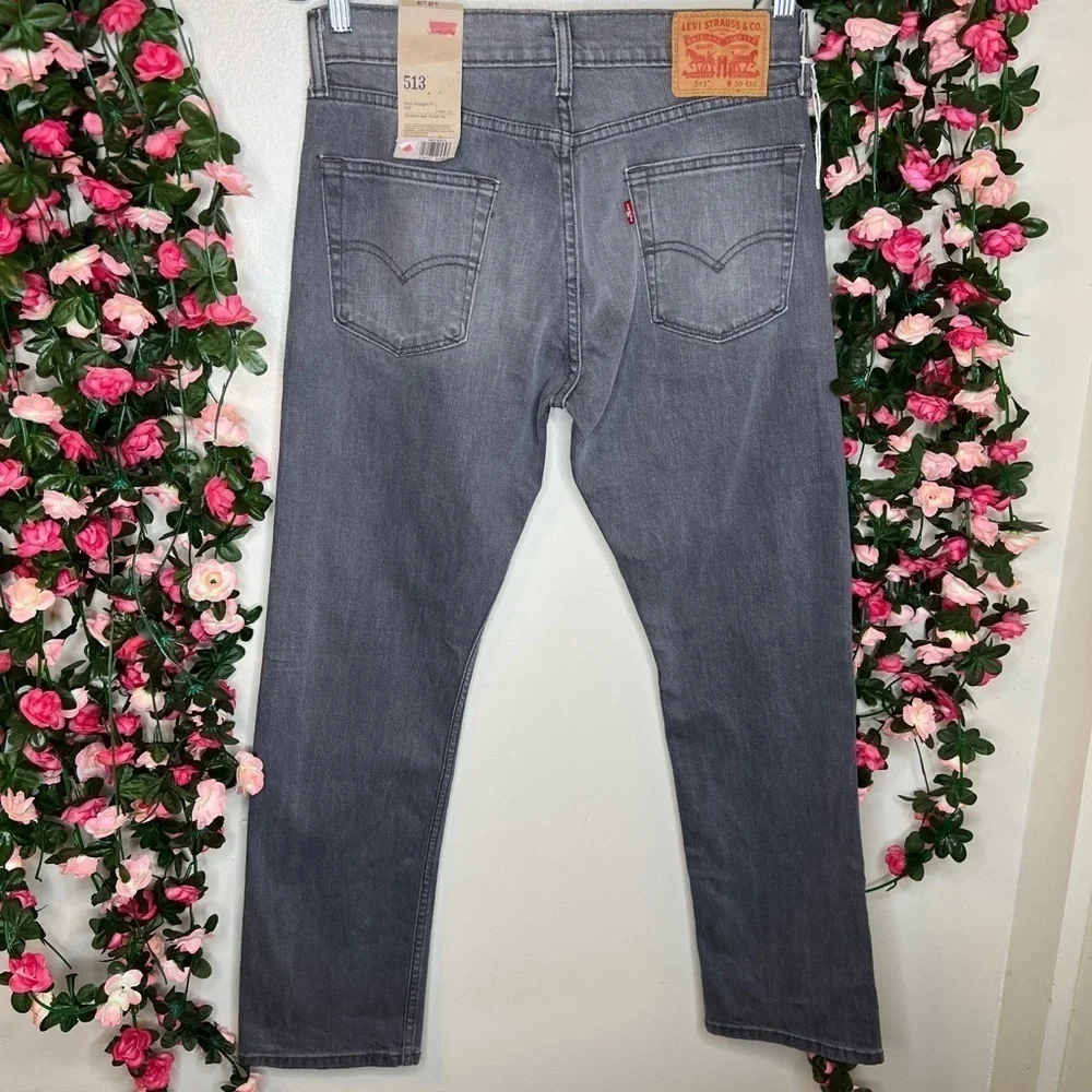 Levi's Gray Slim Straight Denim Jeans Men's 30x30 Casual Work Outdoor